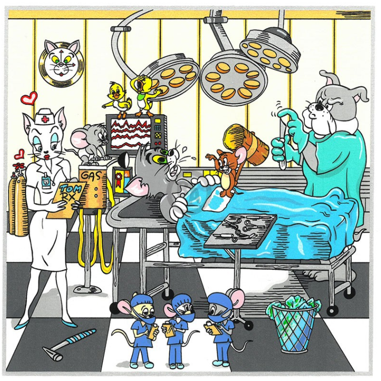 Charles Fazzino The Warner Bros. Doctor Series: Tom & Jerry's Surgical CATastrophe (AP)